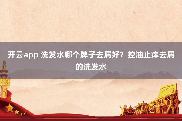 开云app 洗发水哪个牌子去屑好？控油止痒去屑的洗发水