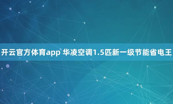 开云官方体育app 华凌空调1.5匹新一级节能省电王